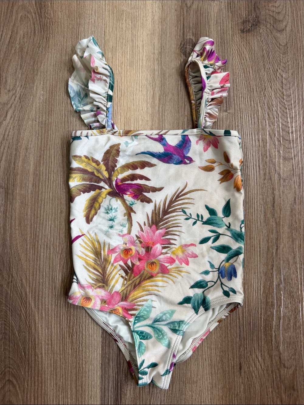 Zimmermann Girl's Tropicana Ruffle One-Piece Swimsuit Size 4